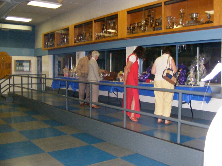 Browsing the silent auction items